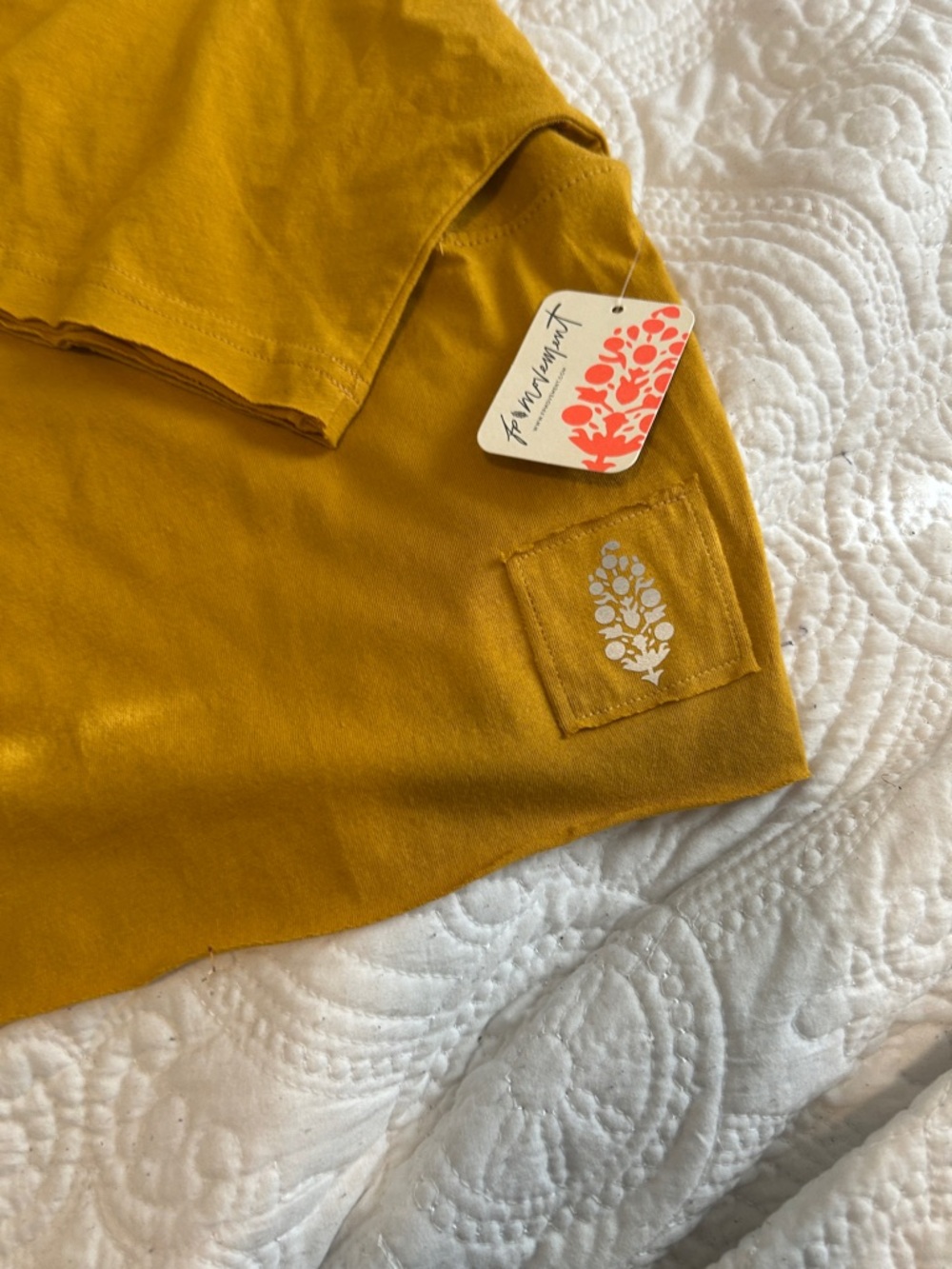 FP Movement by Free People Mustard Yellow Graphic Crew Tee - Picture 5 of 9